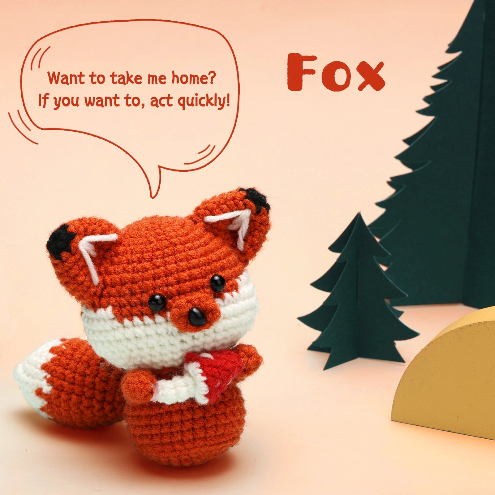 “Ruby Fox” Crochet Kit